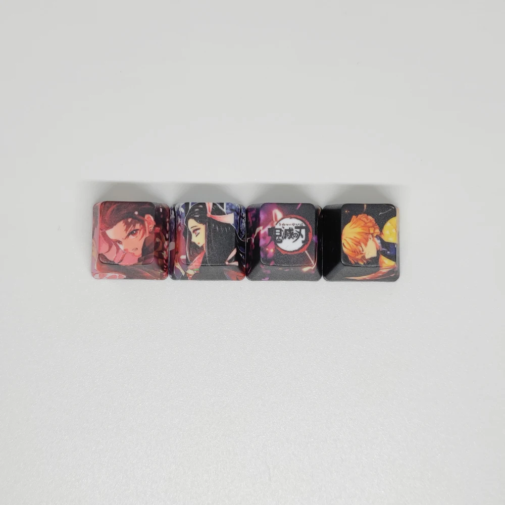Японское аниме Demon Slayer Tanjirou Nezuko Zenitsu дизайн Keycaps Сублимация PBT для вишневого