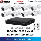 Камера видеонаблюдения Dahua Nvr Poe, 8 каналов, стандартнаяОбычная, 8 каналов, Dvr, 8POE, 1hdd и IP-камера, быстрая работа, 1 МП, Poe IP67