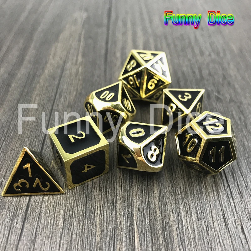 Горячая Распродажа DND Polly Блестящий металлический Набор кубиков золото с коробка