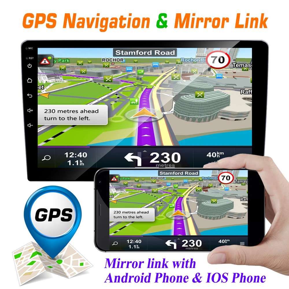 9/10 дюймов 1 din Android автомобильный мультимедийный плеер Авто радио Gps центральный FM