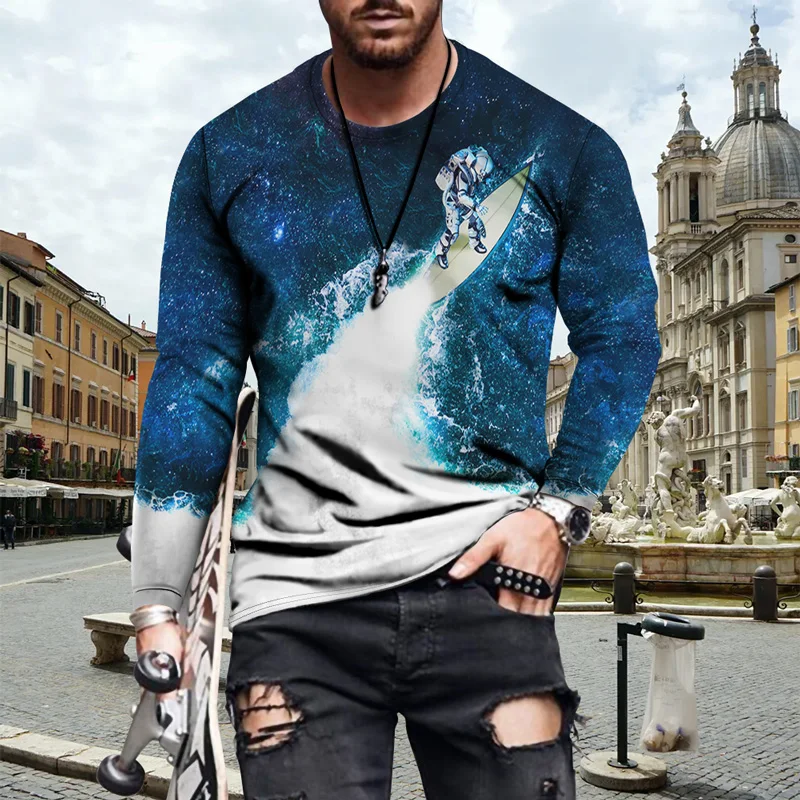 

2021 fall starry sky print pullover men's streetwear sportswear sweatshirt men's casual men's hoodie pullover direct sales