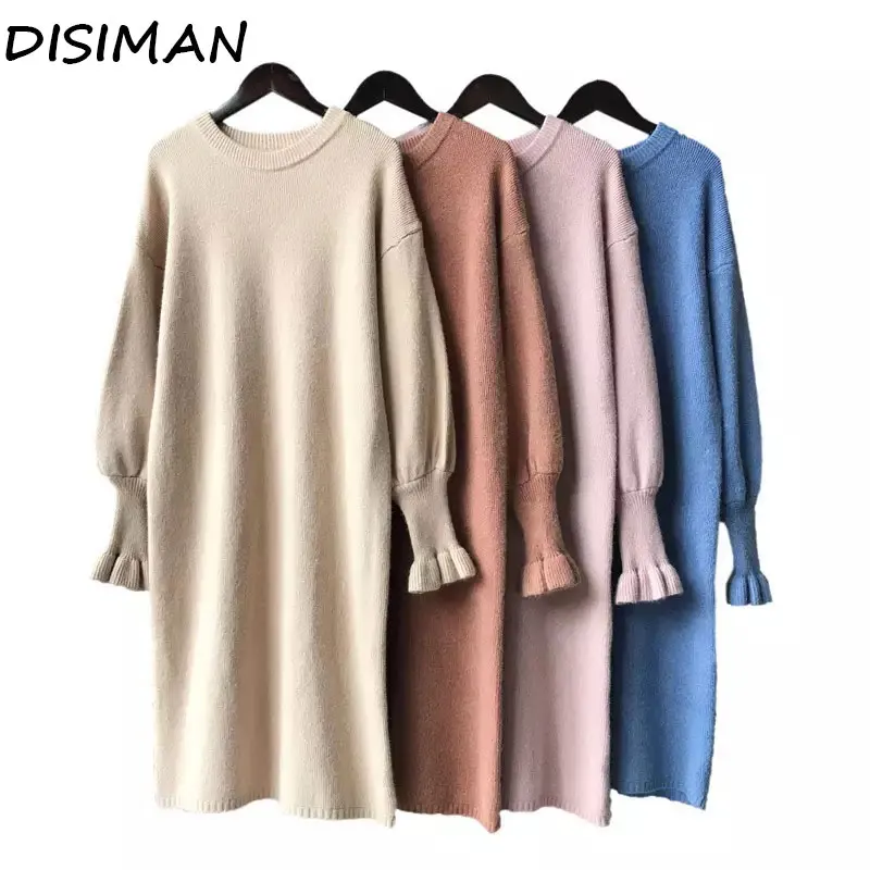 fall sweater dress plus size knitted ladies sweaters new luxury clothes pullover streetwear long sleeve winter women | Женская одежда