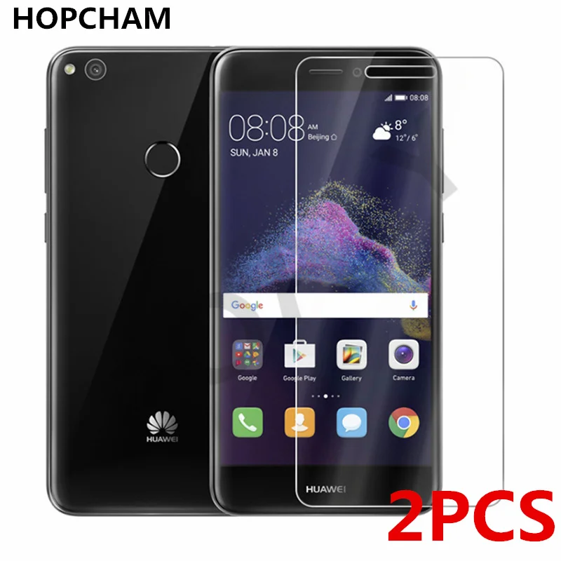 2 шт. закаленное стекло для huawei p8 p9 lite 2017 2016 2015 mini plus защитное защита экрана