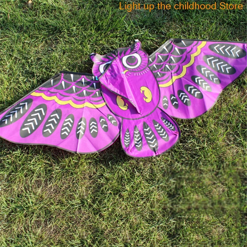 

Детская уличная игрушка 110 см, летающий воздушный змей, красочная мультяшная сова с кайтом, высокое качество
