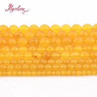 46810mm yellow jades round bead faceted stone beads loose spacer for diy necklace bracelets earring jewelry making strand 15