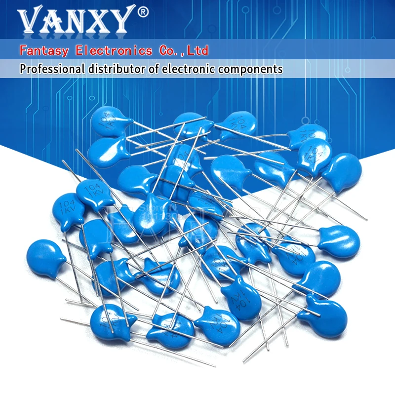 20 штук высокого напряжения Керамика конденсатор с алюминиевой крышкой 1KV 33PF 82PF