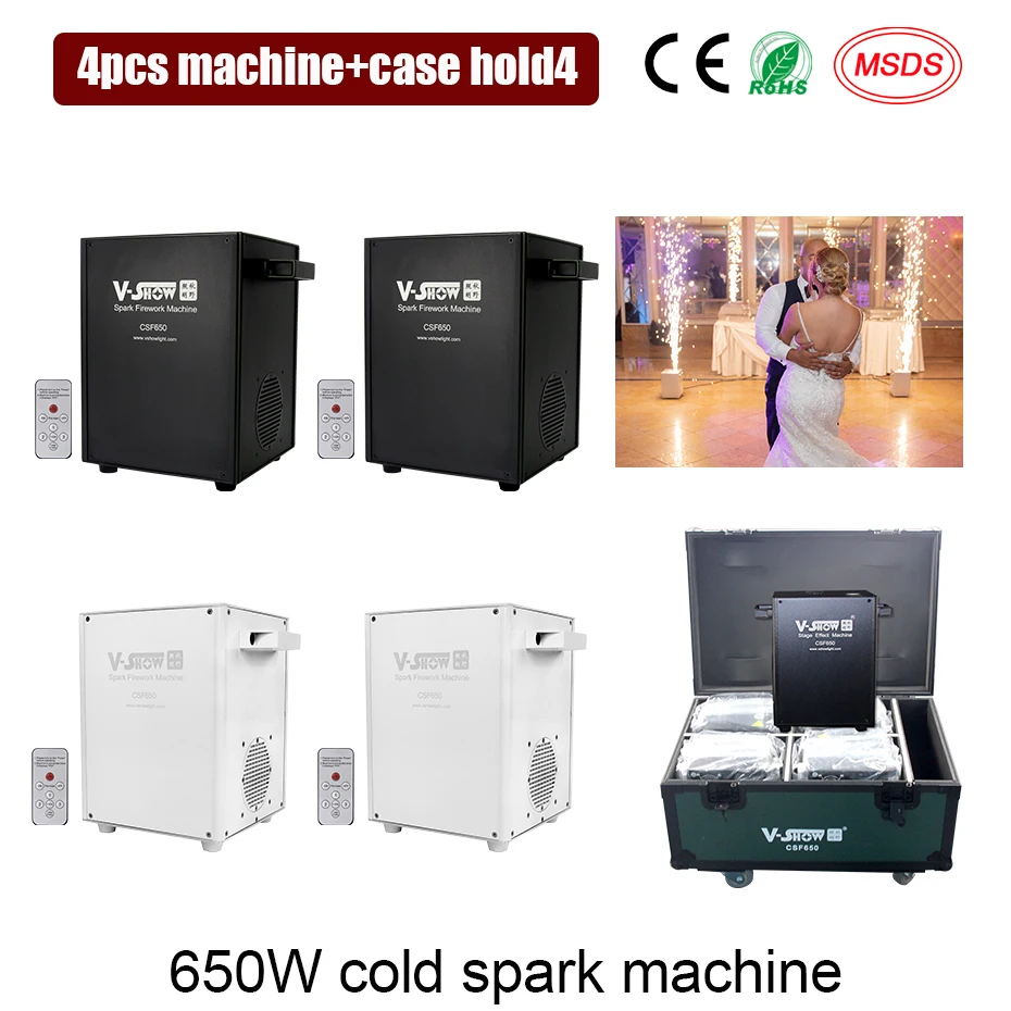 4 шт. с домашним животным чехол Sparkular машина 650 Вт мини холодной Spark фейерверк