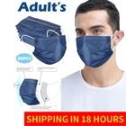 Взрослые Унисекс воздуха Очищающая маска для лица от пыли 3 Слои рот фильтр маски, 50 шт в наборе, одноразовый защитный синий Mascarillas