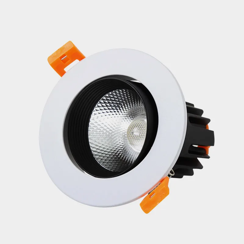 Apliques empotrados regulables ronda Anti Glare COB LED Downlights 7W 9W 12W CREE LED luces de techo Fondo lámparas de iluminación interior