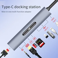 Type C to PD+U3x3+RJ45 Multifunctional Docking Station 5 In One Connected To Mouse Mobile Hard Disk U Disk Data Transmission