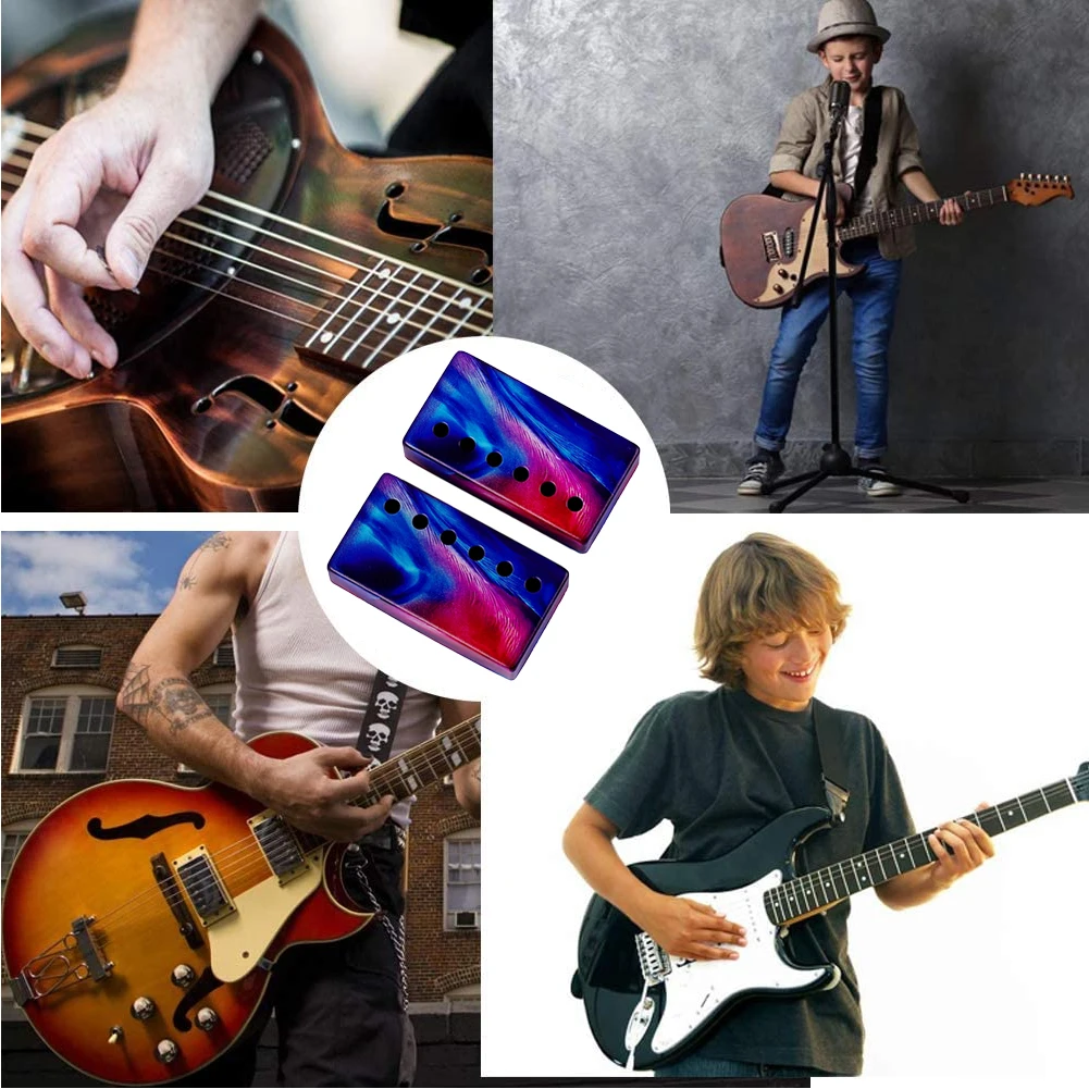 

Humbucker Cover Guitar Humbucker Pickup Brass Covers Mounting Ring 50/52mm For Electric Guitars Neck Bridge Accessories