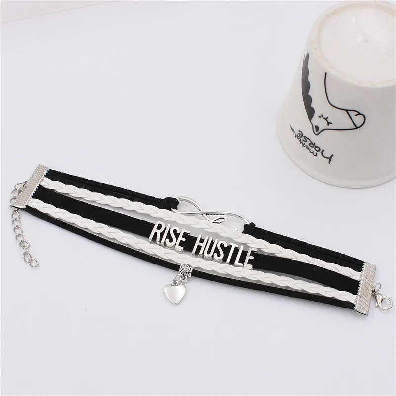 7 цветов s Новые модные антикварные серебряные браслеты с алфавитом кожаные