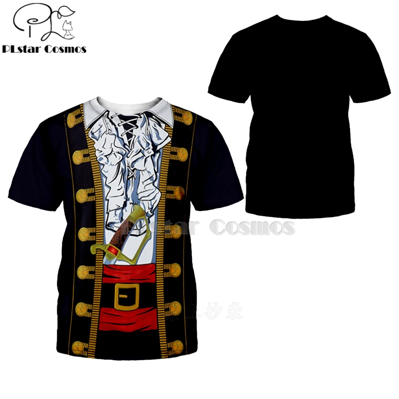 Женский и мужской костюм капитана футболки для косплея на Хэллоуин футболка