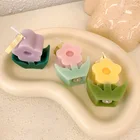 Цветочная свеча в Корейском стиле INS, 1 шт., романтическая Милая соевая искусственная свеча, маленький запах, расслабляющий подарок на день рождения, свадьбу, вечеринку, украшение для дома