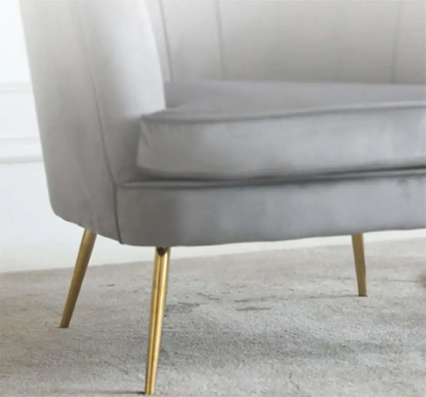 

200mmLong Sofa Legs, Metal Oblique Furniture Feet, Electroplated Imitation Gold, Felt Pad Floor Protector 200mm