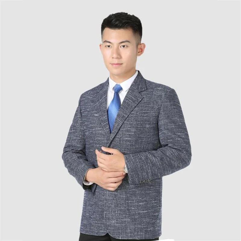 Пиджак мужской офисный повседневный модный свободный пиджак с длинным рукавом