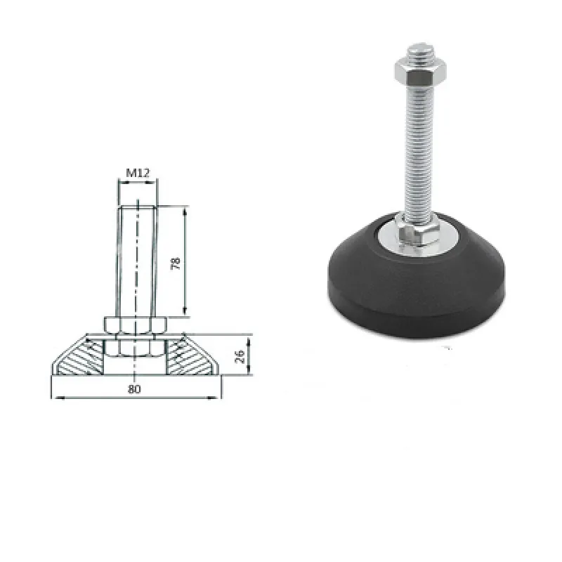 Нейлоновая фиксированная ножка регулируемые ножки с отверстиями крючки плоским