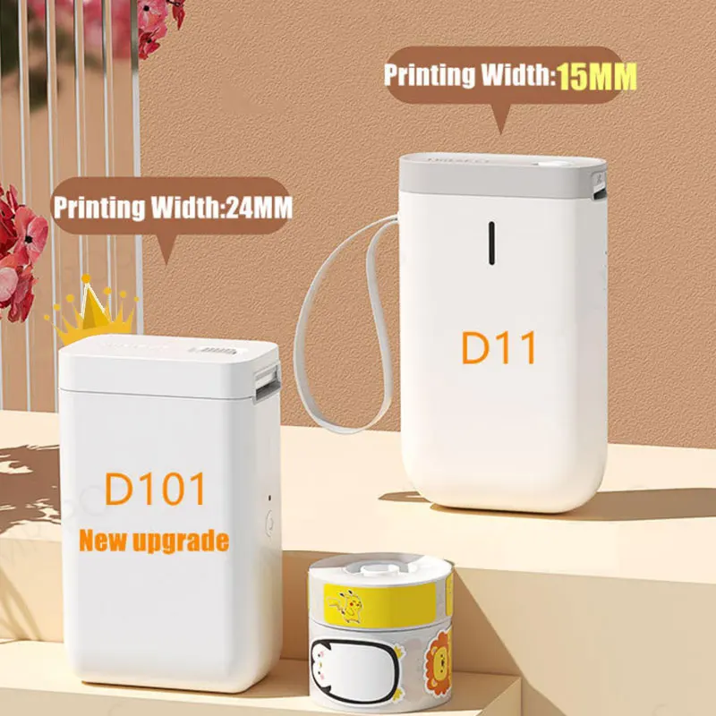 niimbot d101 d11 thermal label printer inkless portable pocket label maker mobile phone home office use mini printing free global shipping