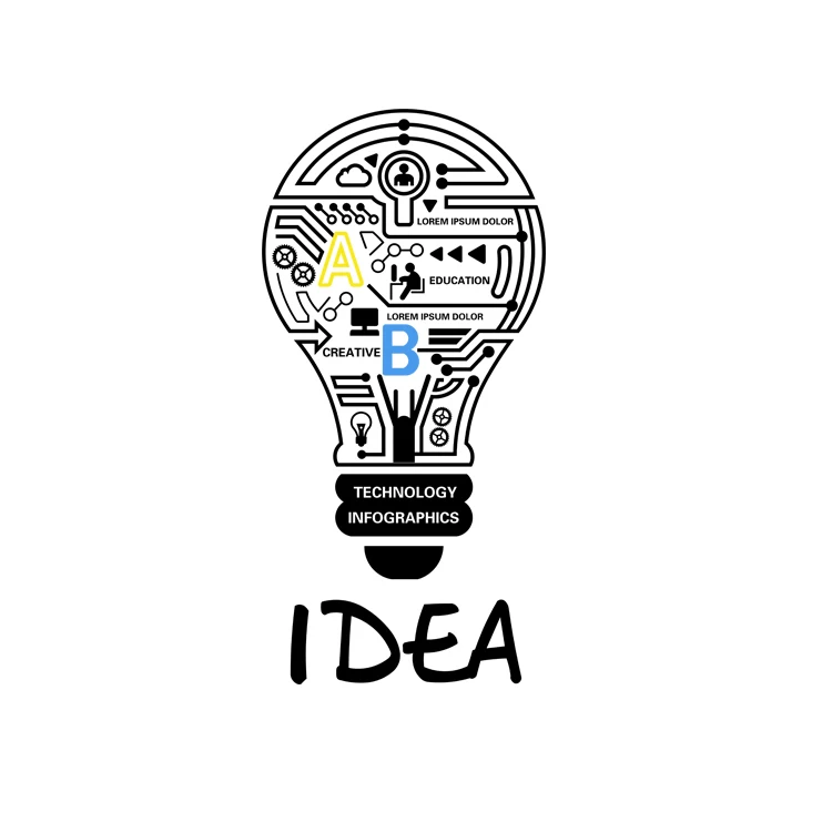 

WS42 Idea bulb creative colorful Acrylic 3D wall stickers office living room sofa background wall decoration Modern