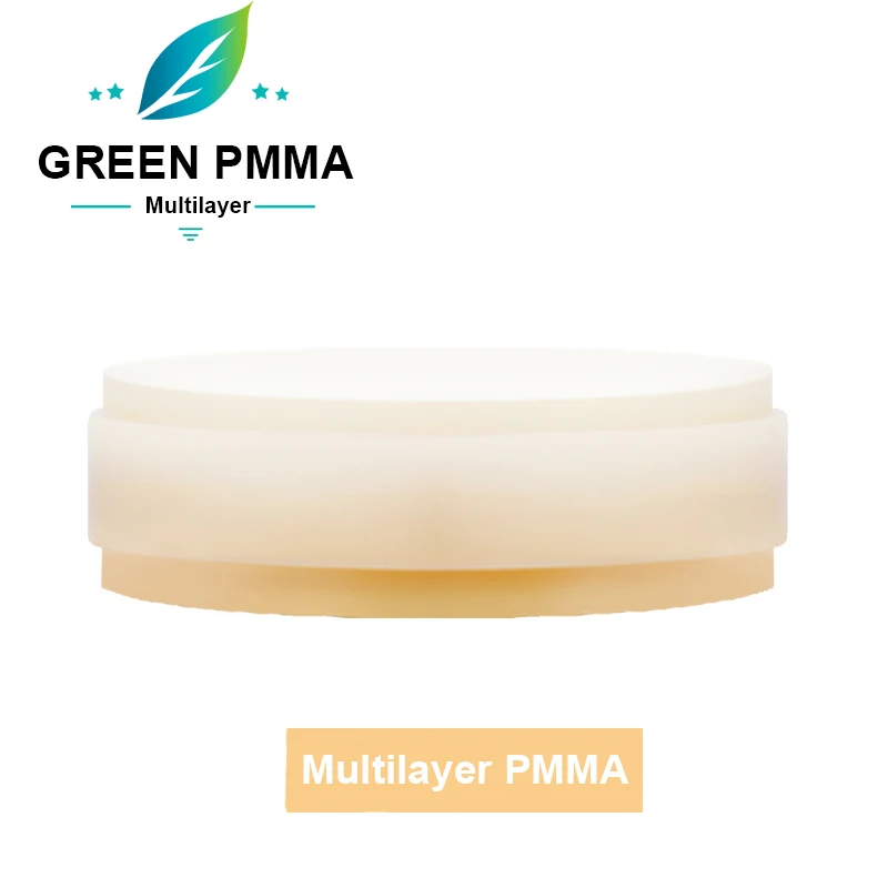 

Стоматологический PMMA блок dental, многослойный ПММА-диск, 3 шт., 98 мм, 18 мм