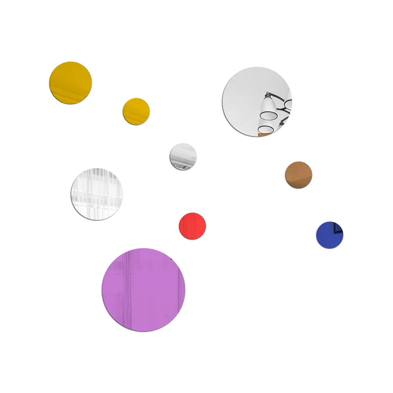 Креативные 3D акриловые стерео зеркальные наклейки на стену украшения спальни