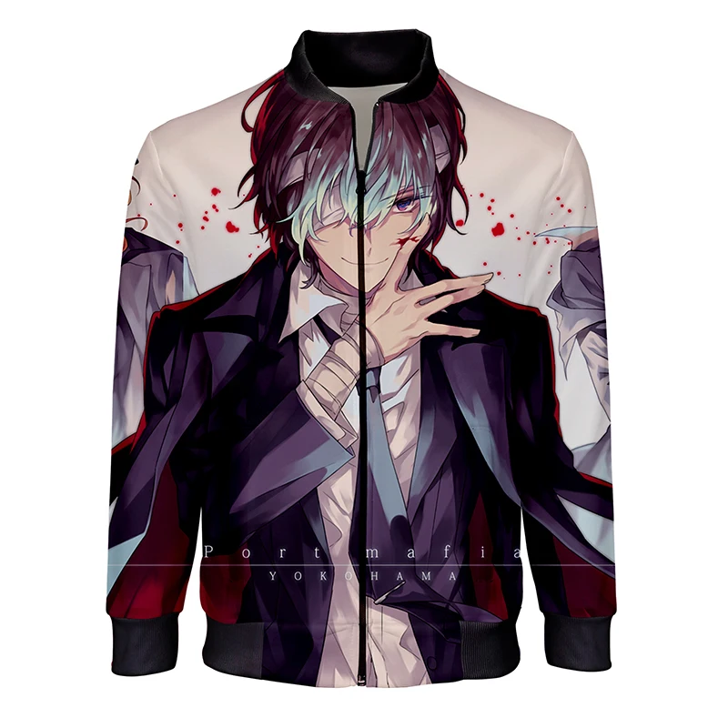 

Куртка-бомбер мужская демисезонная с 3D-принтом, воротником-стойкой и молнией