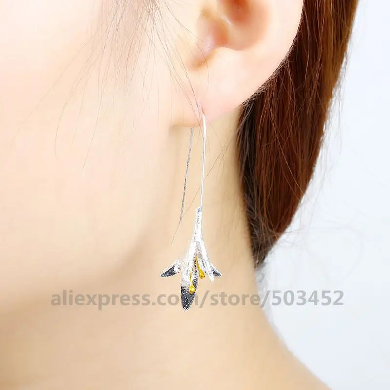 120 парт/Лот заводская цена модные серьги с крючком новый стиль висячие цветочные