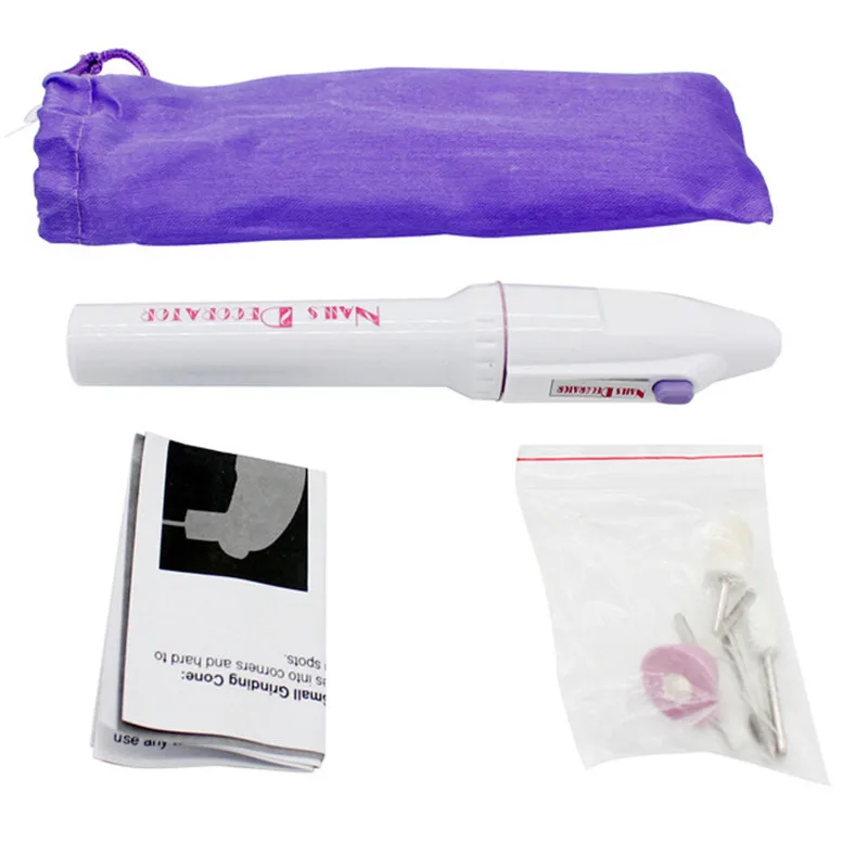 Пластиковый акриловый педикюрный лак для маникюра белый инструмент сверлильные