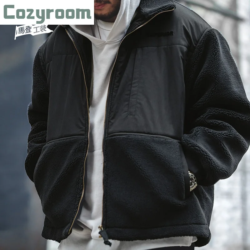 

Мужские флисовые куртки Теплая Флисовая теплая Пальто дикая Повседневная винтажная спортивная куртка парки Зимняя мужская одежда самая ни...