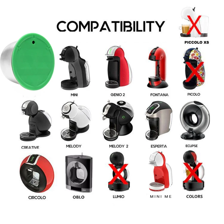 

ICafilas Vip Link Stainless Metal Rusable For Dolce Gusto Coffee Capsule fit Nescafe with Filter Ground