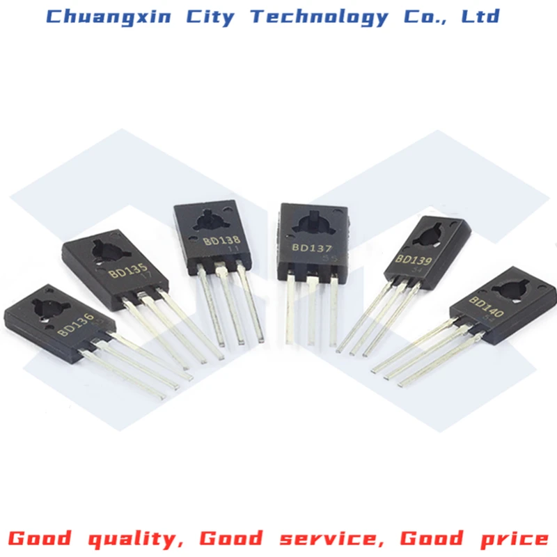 

10PCS/LOT BD139 BD140 BD135 BD136 BD137 BD138 TO-126 NPN power transistor NEW and Original