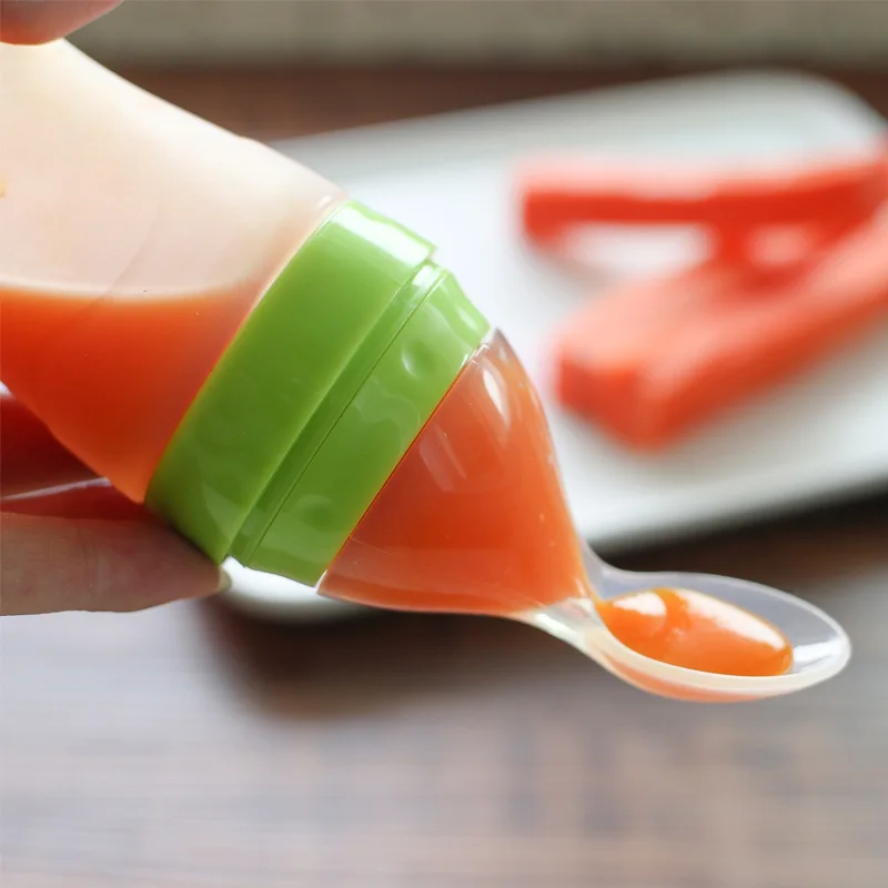 Бутылочка для кормления ребенка с ложкой, кормушка для еды, рисовые зерновые бутылочки для кормления, безопасность детей малышей, бутылочки для кормления ребенка, ложка для кормления, 90 мл