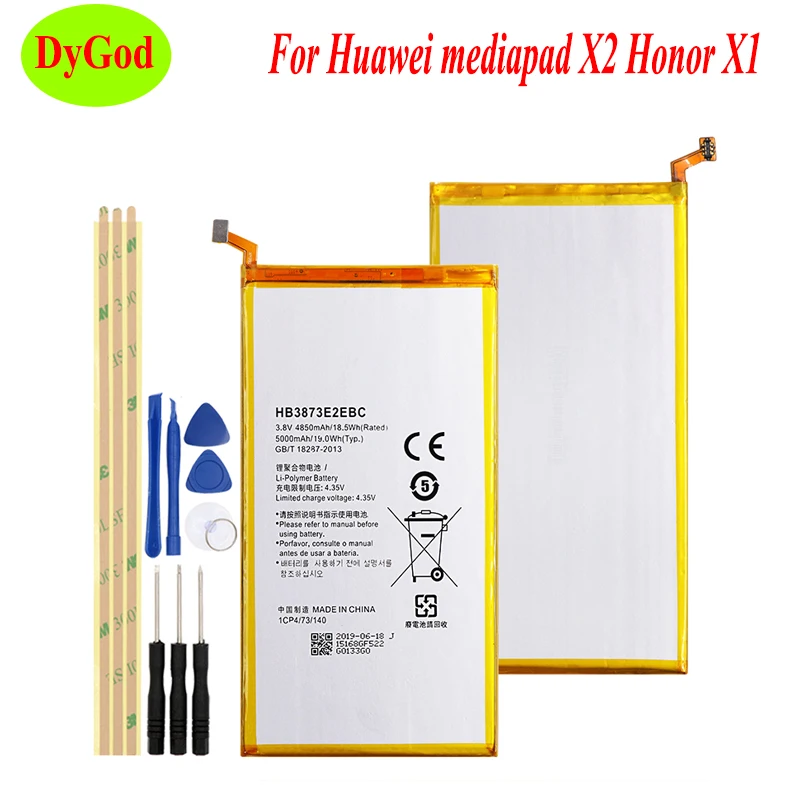5000 мАч HB3873E2EBC Замена батареи для Huawei mediapad X2 Honor X1 7D-503L 7D-501U планшетов Bateria с
