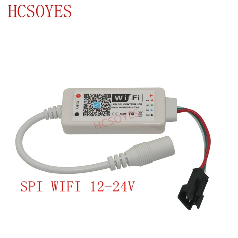 6key/8key/SP901E/SPI wifi беспроводной DC5V/12-24 V RGB музыкальный волшебный домашний светодиодный SPI контроллер адресуемый WiFi WS2812B 5050 светодиодный полосы