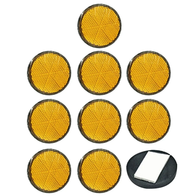 

10 Pack Self Adhesive Stick-on/Screw Reflectors Safety for Caravan/Trailer/Boat