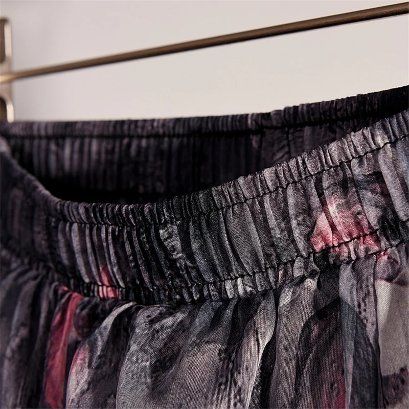 Винтажная длинная юбка в богемном стиле женская элегантная шифоновая пляжная