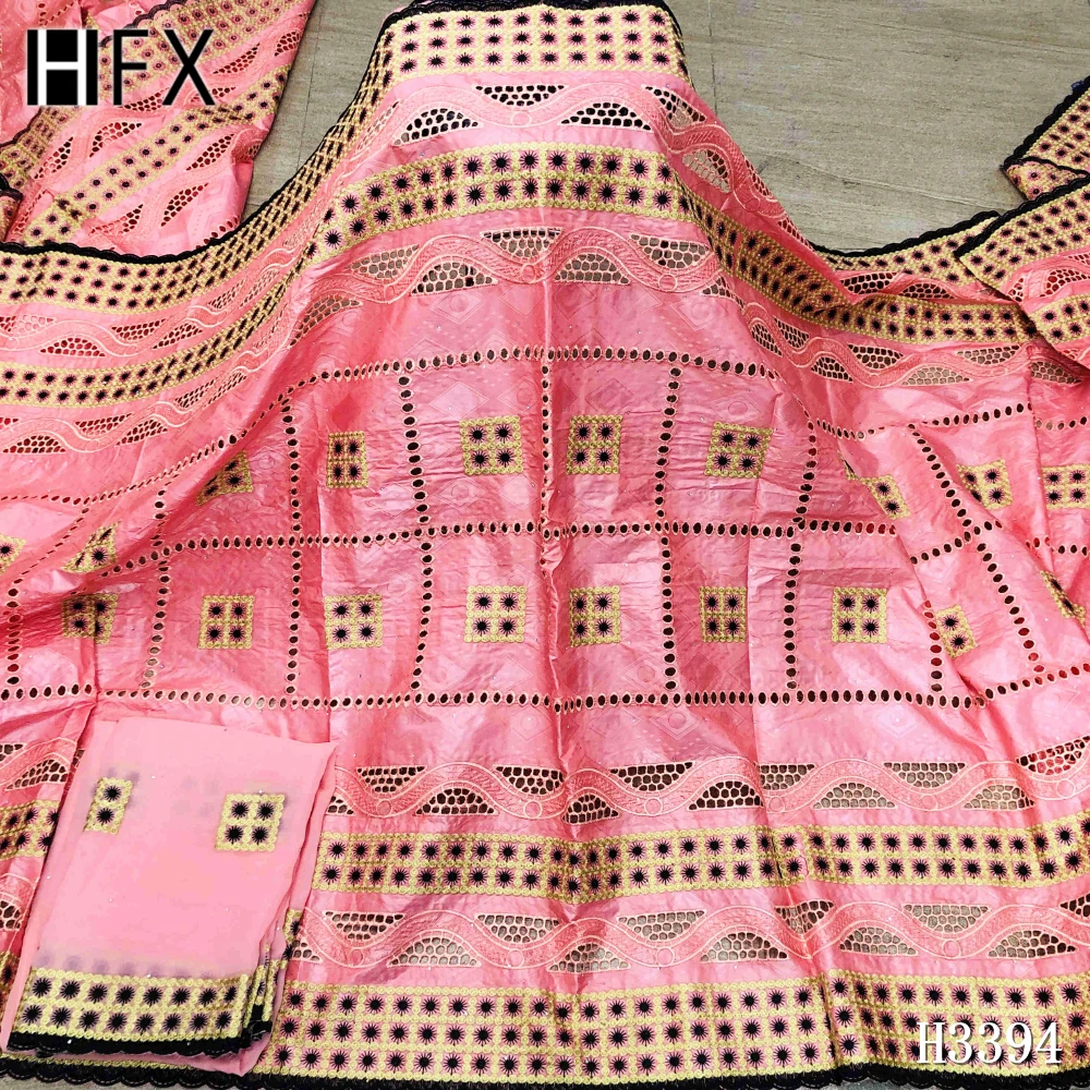 HFX Африканский Базен Riche ткань 2020 новый дизайн Королевский синий Brode с бисером