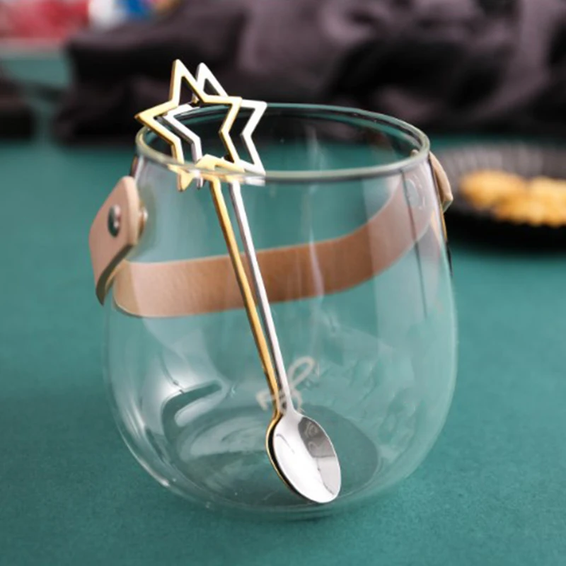 Нержавеющая сталь звезда Кофе ложка молока чайная мешалка смешивание