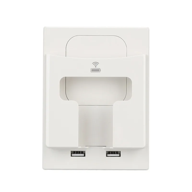 Настенная розетка электрическое Беспроводное зарядное устройство Qi 5 Вт два USB