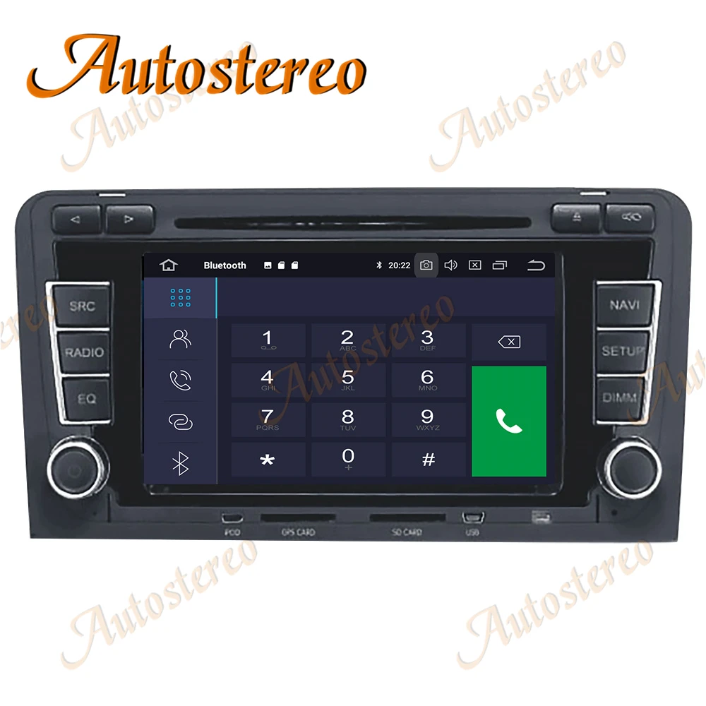 Android 10 0 4G + 64G Автомобильный gps навигатор автомобильный радиоплеер для Audi A3 S3 2003 2012