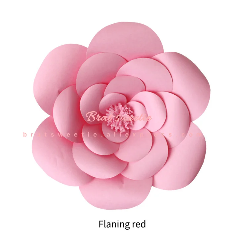 s3 pink 30cm 30 см DIY бумажные цветы искусственные розы свадебный фон день рождения стены декорация праздничные украшения Цветы для настенного декора - Цвет: s3 pink 30cm