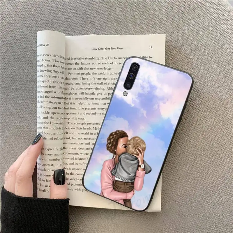 

girl Queen Mom baby sky Phone Case For Samsung galaxy S 9 10 20 A 10 21 30 31 40 50 51 71 s note 20 j 4 2018 plus