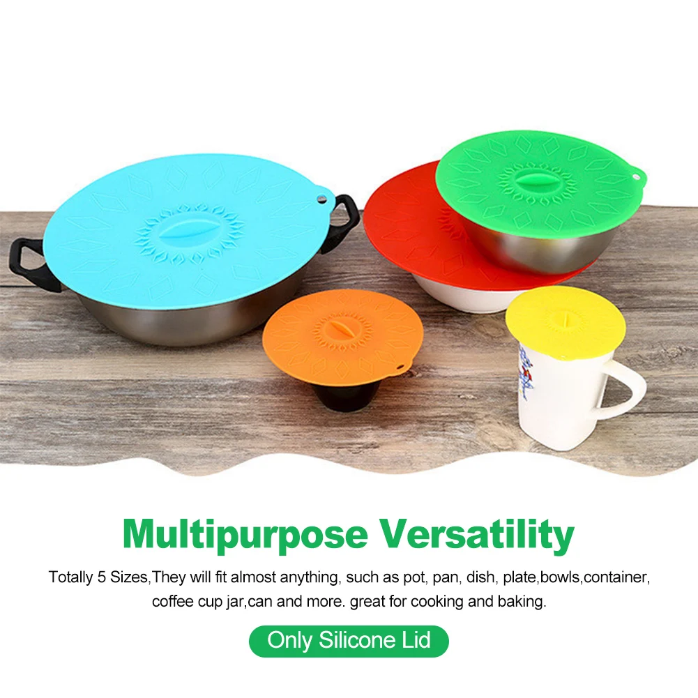 5 шт. силиконовая крышка для морозильной камеры различные размеры|Крышки посуды| |