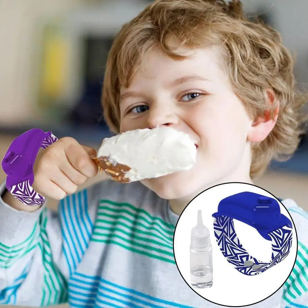 Multi-combination hand sanitizer dispenser disposable silicone strap bracelet wrist W6K5 | Наручные часы