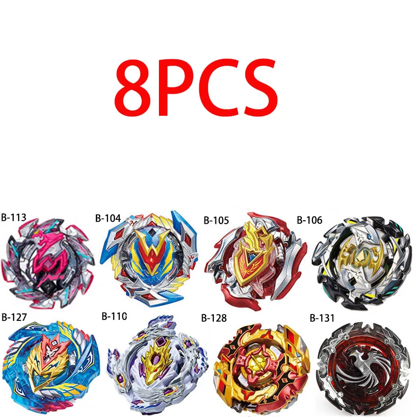 8pcs Новая комбинация Beyblade Burst набор игрушек Beyblades Арена Bayblade Metal Fusion 4D с пусковым устройством спиннинг топ игрушки - Цвет: 8pcs