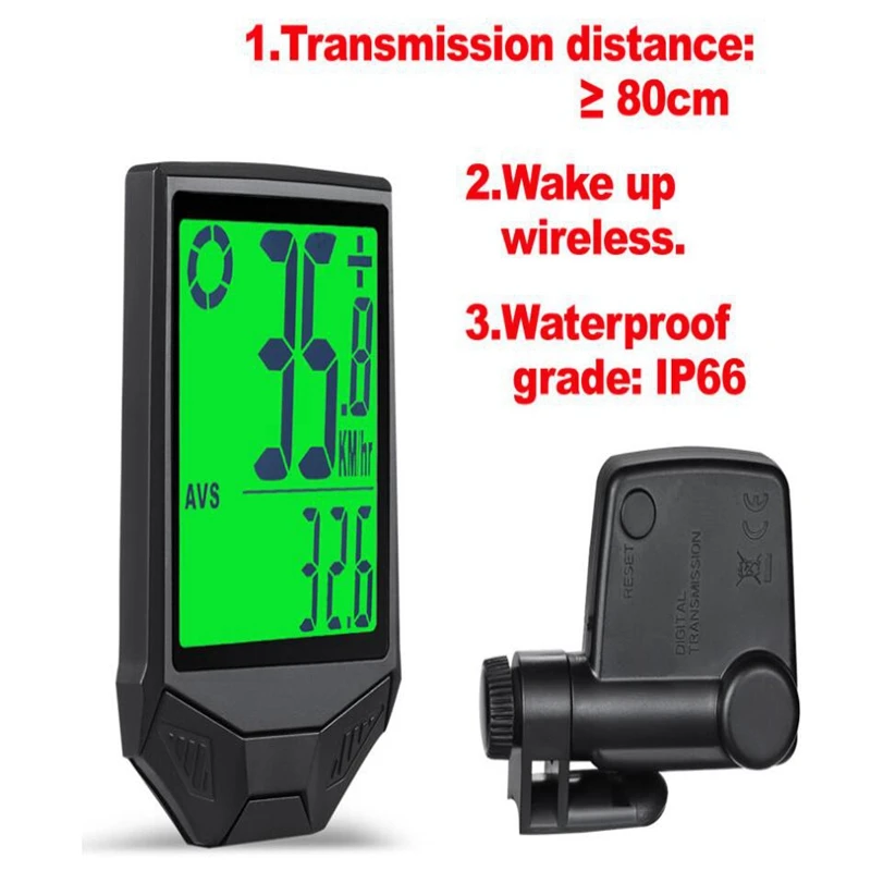 

Bicycle computer large screen luminous waterproof mountain bike wireless computer anti-interference can measure temperature