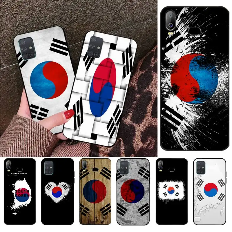 

YJZFDYRM South Korea Flag Black TPU Soft Phone Case For Samsung Galaxy A21 A01 A11 A31 A81 A10 A20 A30 A40 A50 A70 A80 A71 A51
