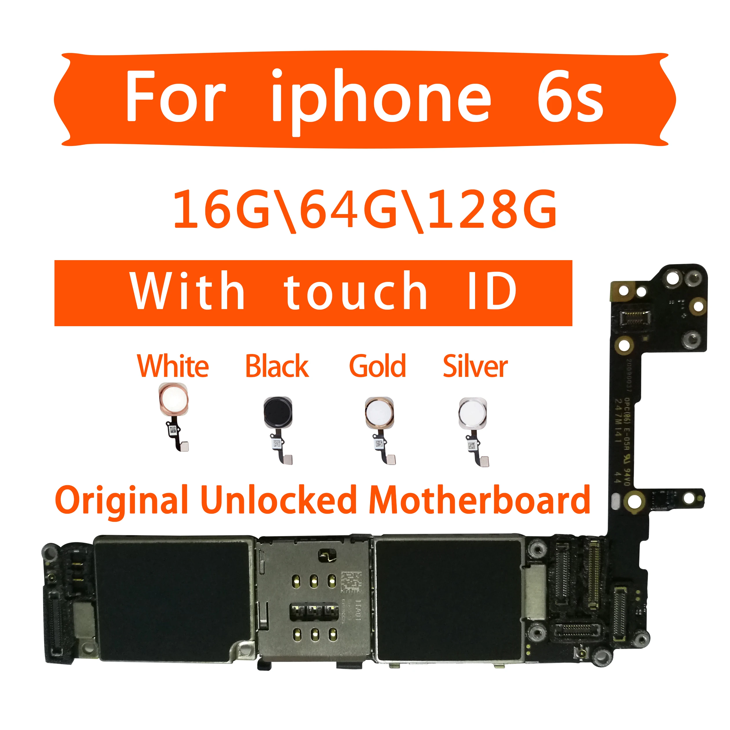 Оригинальная разблокированная материнская плата для iPhone 6S, для iPhone 6S логическая материнская плата с/без сенсорного ID с IOS тестом хорошая работа