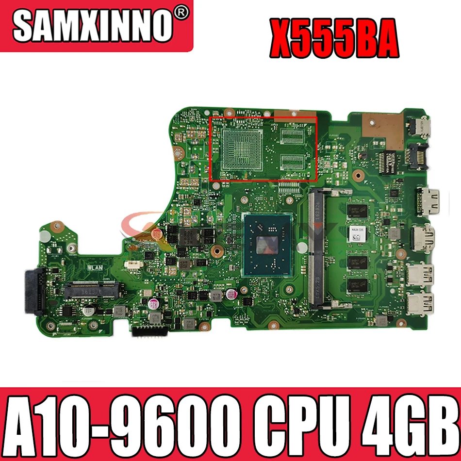 

Akemy A10-9600 CPU 4GB RAM GM For ASUS X555Q A555Q X555QG X555BP X555BA laptop motherboard X555QA mainboard tested full 100%