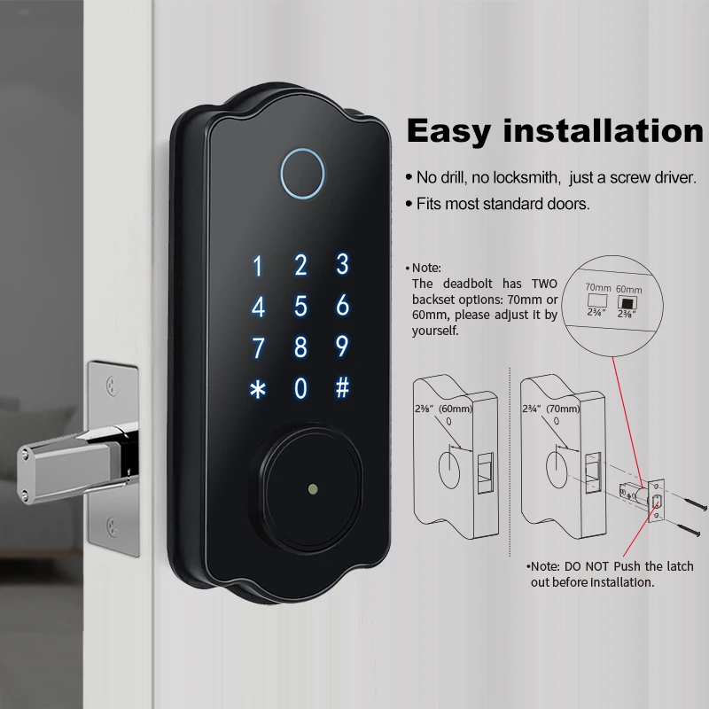 

WiFi Tuya Smart Home Keyless RFID Card Reader Digital Electronic Lock Fechadura Biometrica Wifi Lock